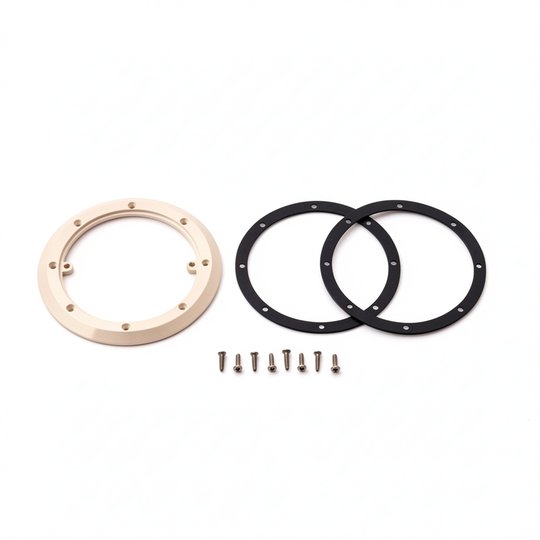 Bride BDF (+ joints + vis Parker 5,5x25mm) anti-vortex avec inserts métriques en laiton - SABLE