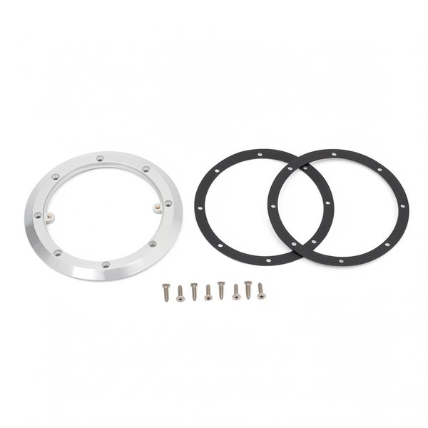 Bride BDF (+ joints + vis Parker 5,5x25mm) anti-vortex avec inserts métriques en laiton - GRIS