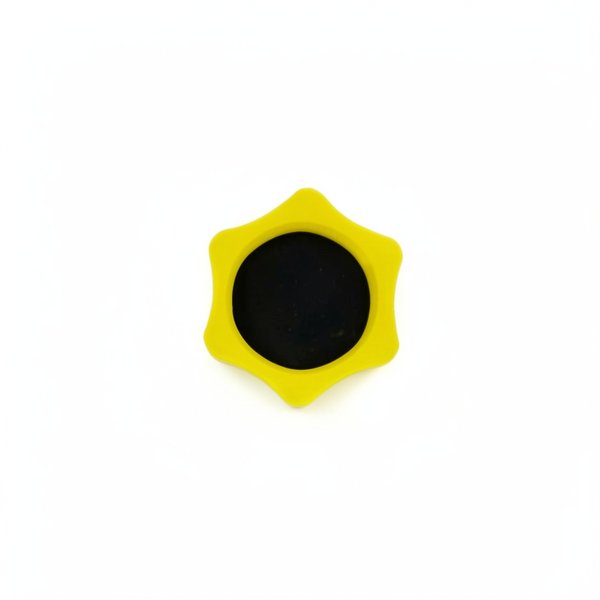 Bouchon fileté, G 3/8, coloris jaune, avec joint plat