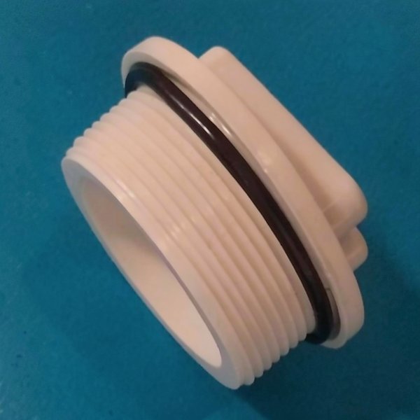 Bouchon de vanne 2" blanc à visser - avec joint torique