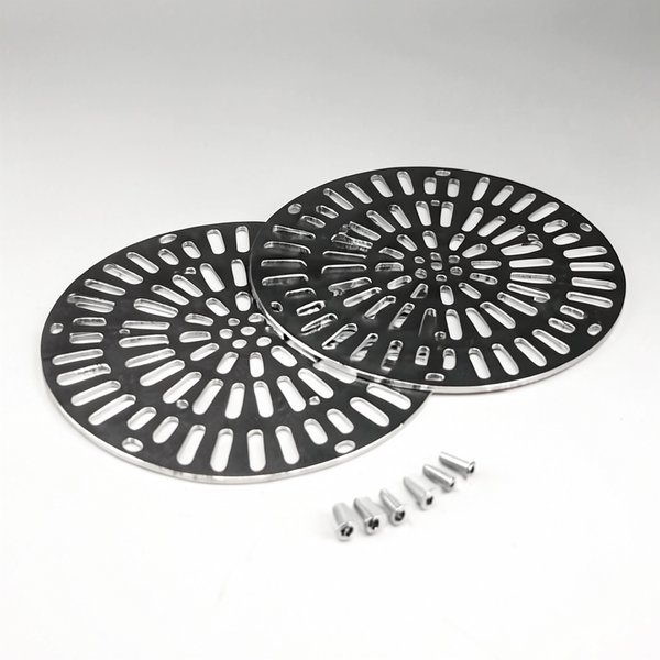 Grilles (x2) double réglable (+ vis) BR 08316 - 3" Inox