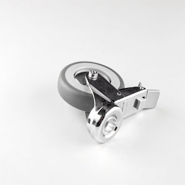 Roue caoutchouc avec frein