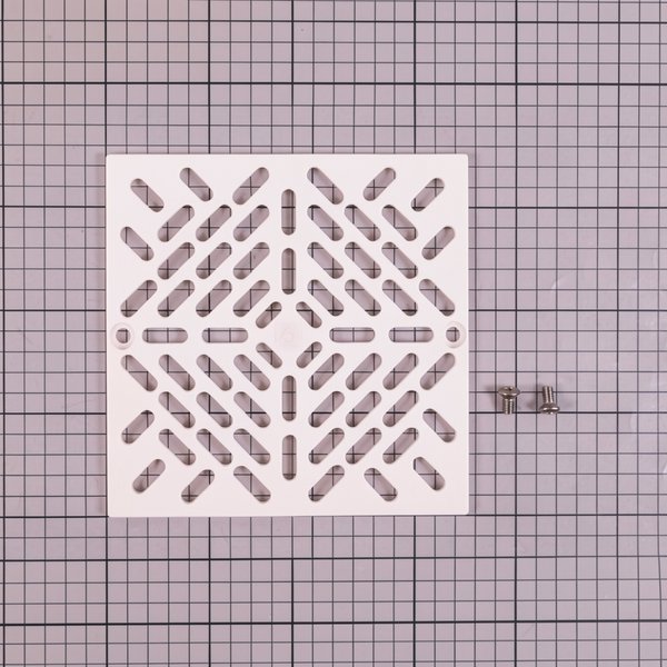 Grille (+ vis) BDF 2" Carrée - Liner/Béton