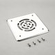 Grille BDF Inox Carrée (+ vis) 160x160 mm