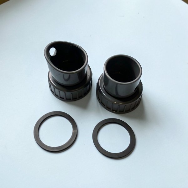 Jeu de 2 raccords demi-union Ø63mm + joints