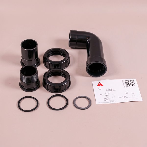 Liaison supérieure et inférieure de vanne noire NM 2" - Entraxe 125 mm pour vanne 14904
