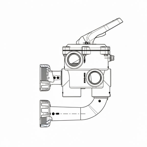 Vanne noire side 1"1/2 Classic Plus avec liaisons entraxe 125 mm (existe en blanc 74999)
