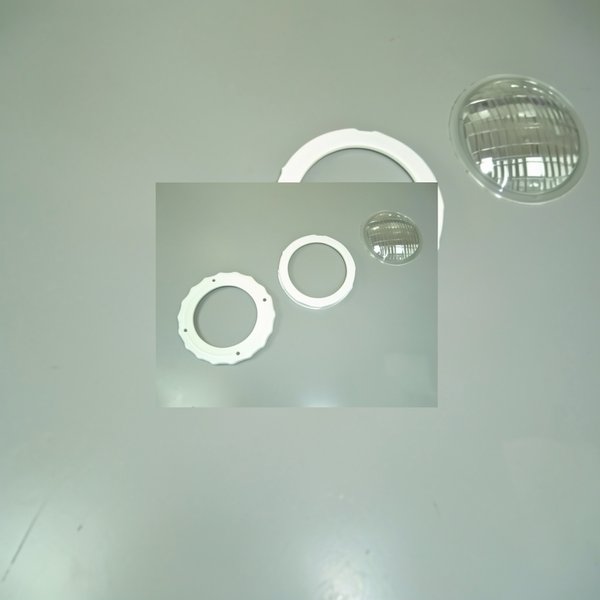 Ensemble lentille projecteur rond