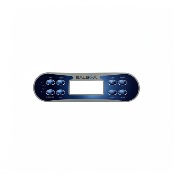 Façade autocollante ML700 (Time, Warm, Mode/Prog, Cool, Light, Blower, Jets 1, Jets 2)
