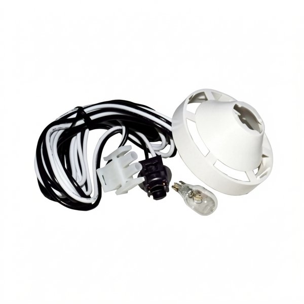 Câble éclairage AMP + douille + support avec ampoule 12V