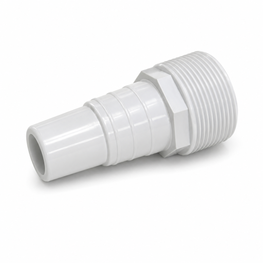 Adaptateur cannelé 1 1/2"  ø 28/32mm blanc