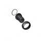 Raccord cannelé ø 38mm noir + Joint + écrou pour pompes Poolmax TP 25-35-50-75-120-150