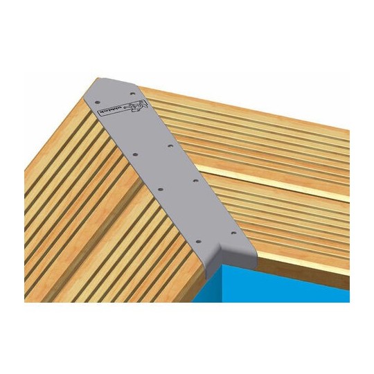 Finition droite aluminium anodisée margelle piscine rectangulaire