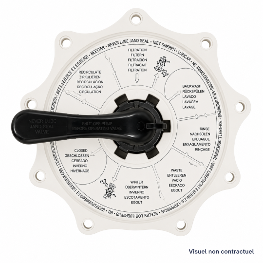 Kit supérieur blanc de vanne SM 20 - 2" ABS - NM avec joint étoile collé