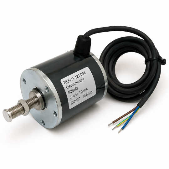 Electroaimant M80x42, course 1,3 230VAC avec câble