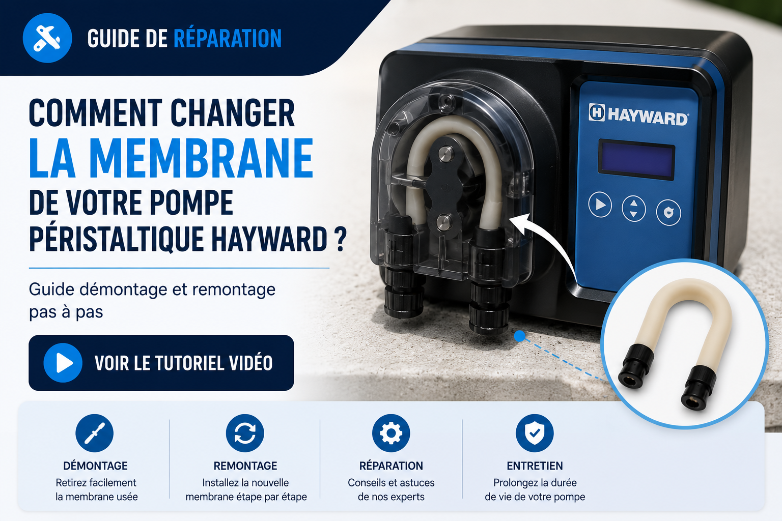 changer la membrane sur la pompe péristaltique
