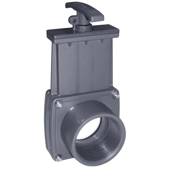 Vanne guillotine PVC Ø50, Ø63, Ø90 et Ø110