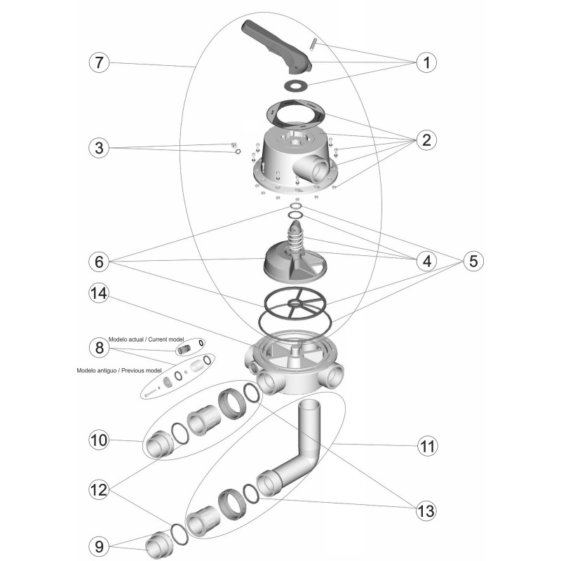 Vanne multivoies 2 1/2"