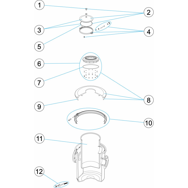 Préfiltre polyester avec couvercle viseur 33L