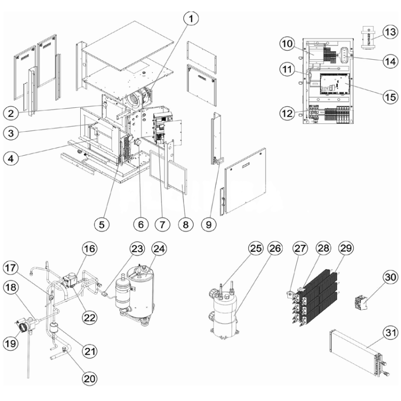 Déshumidificateur DF2 encastré titane