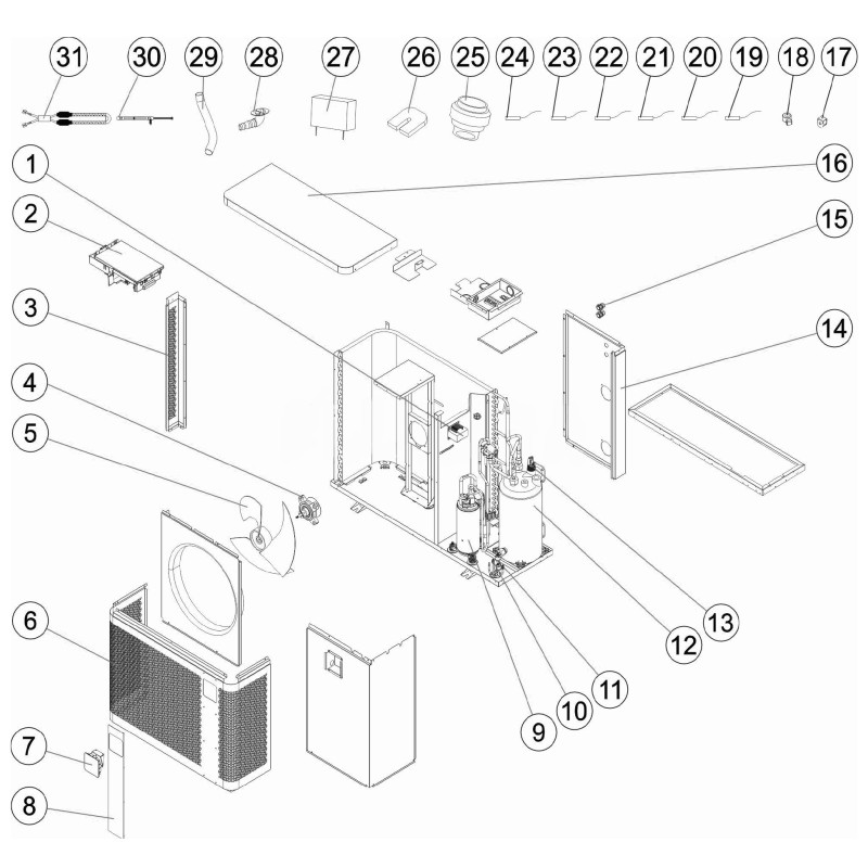 Pompe à chaleur PX26, Z260iQ MD6, MD8