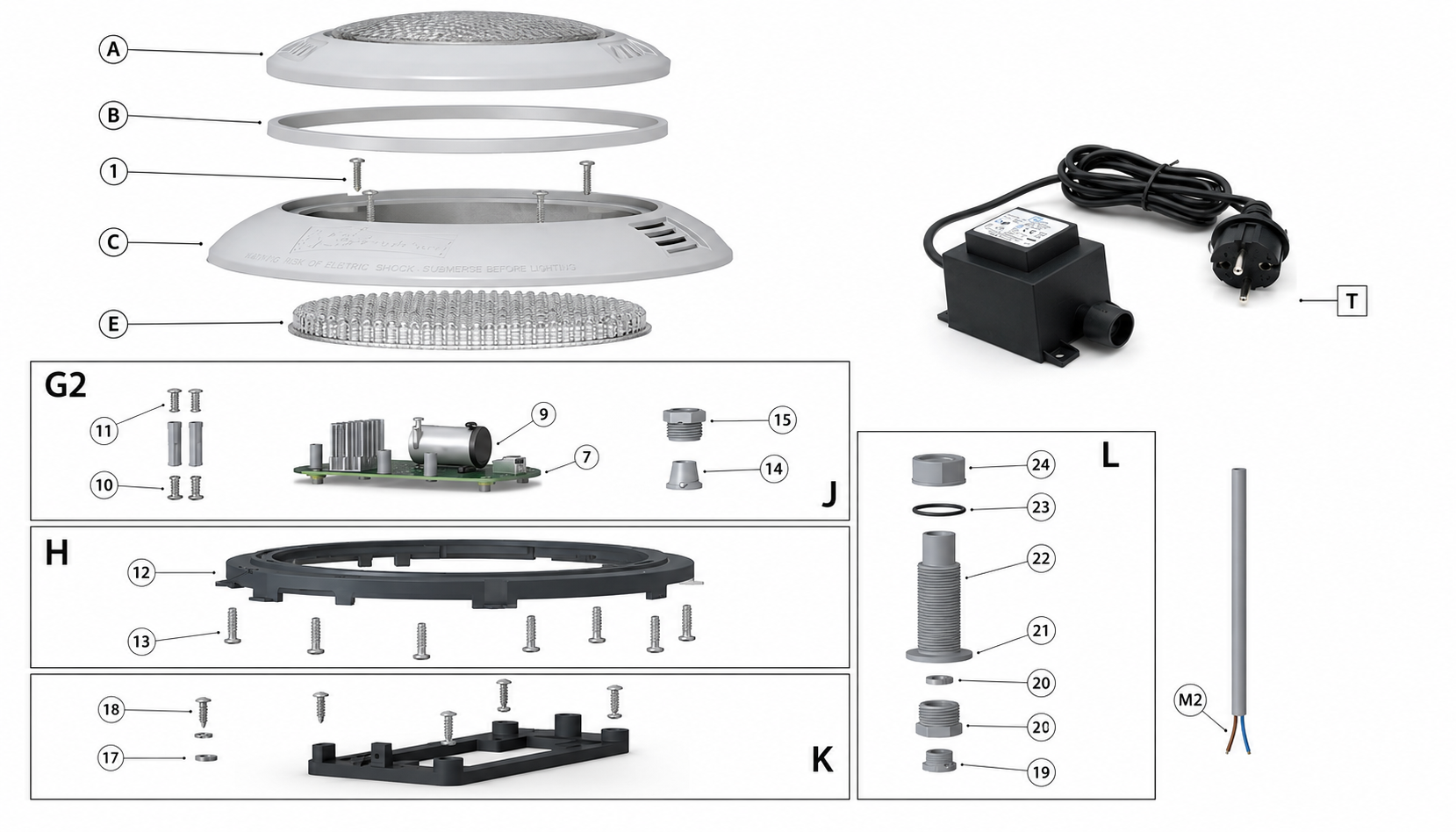 LED-Spot - projecteur de piscine