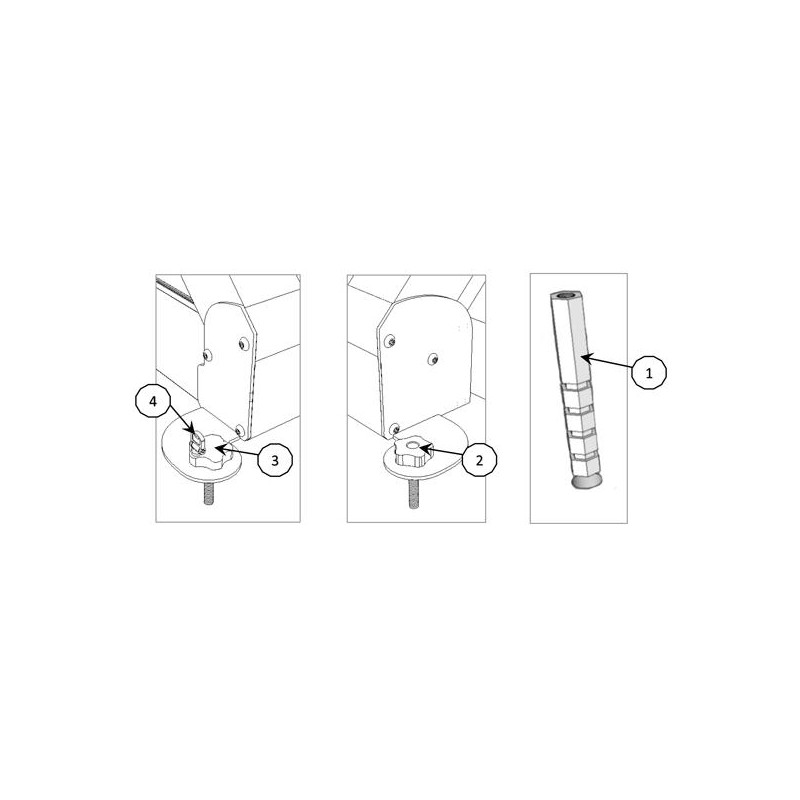 Abri télescopique ABRIWELL (fixations)