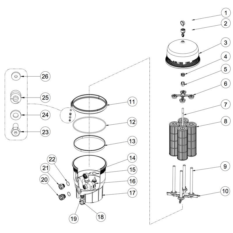 Filtre à Diatomée QUAD D.E.