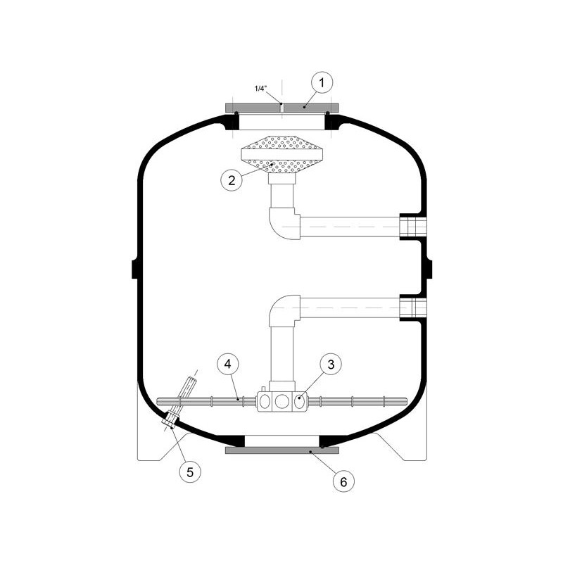 Filtre Standard FA (jusqu'à Ø960 - 2.5 kg-cm2)